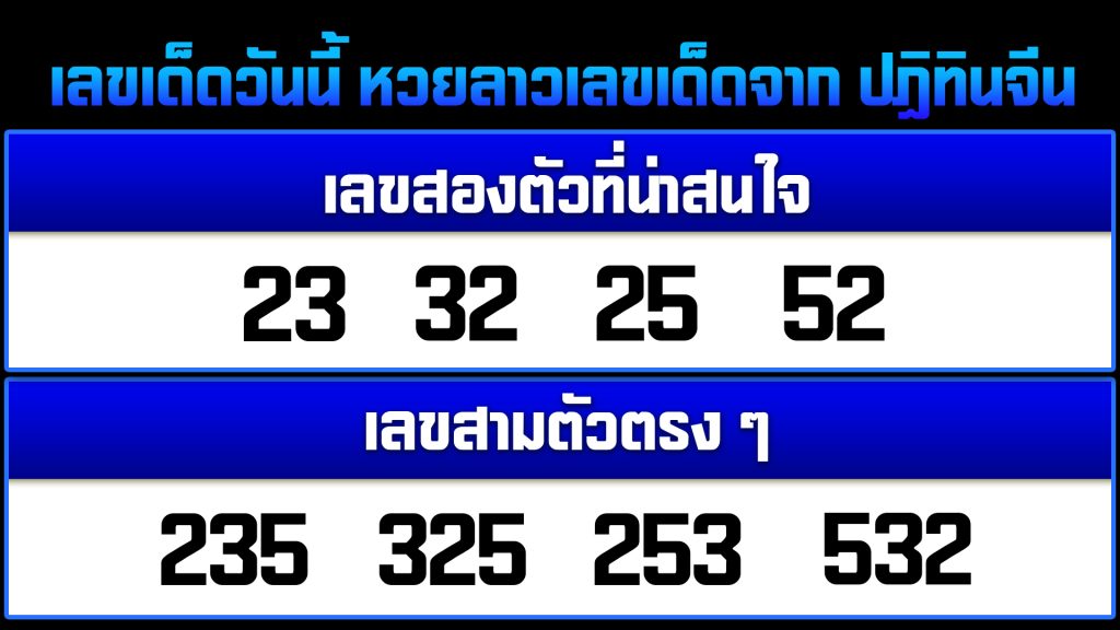 เลขเด็ดงวดนี้