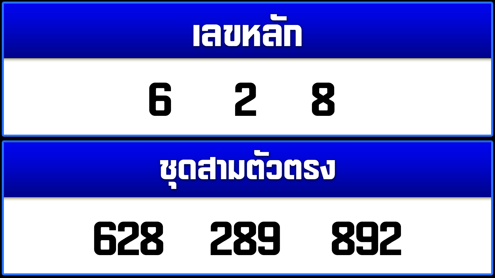 เลขเด็ดงวดนี้